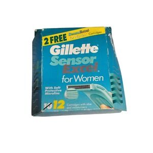 Vintage Gillette Sensor Excel for Women Rare 12 ct package NEW 1996